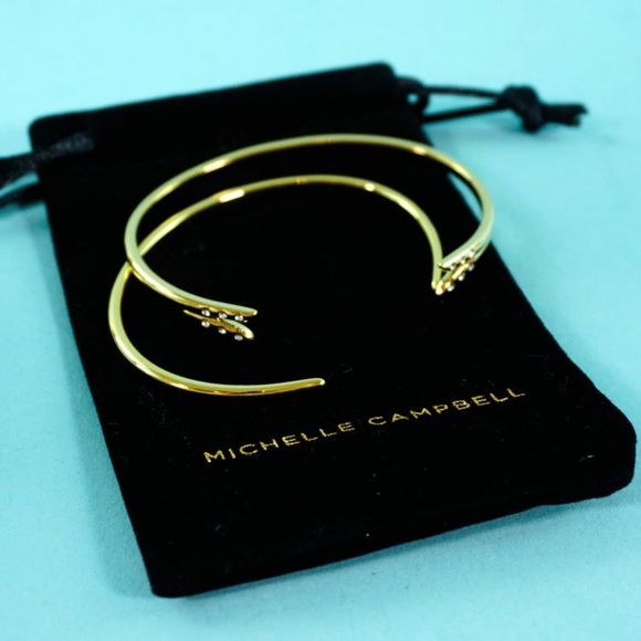 MICHELLE CAMPBELL gold talon bracelet set - Picture 3 of 13